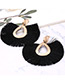 Elegant Black Water Drop Shape Design Tassel Earrings
