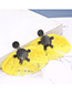 Elegant Yellow Tortoise Decorated Tassel Earrings