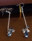 Elegant Silver Color Diamond&star Decorated Long Earrings