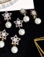 Elegant Gold Color Pearls&star Decorated Simple Earrings