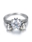 Fashion White Skull&diamond Decorated Simple Ring