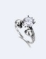 Fashion Black Skull&diamond Decorated Simple Ring