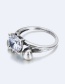 Fashion White Skull&diamond Decorated Simple Ring