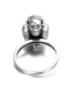 Fashion Black Skull&diamond Decorated Pure Color Ring
