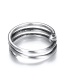 Fashion Silver Color Snake Shape Design Pure Color Ring