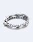 Fashion Silver Color Diamond Decorated Multi-layer Ring