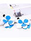 Fashion Blue Flowers Decorated Simple Earrings