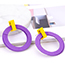 Fashion Purple Circular Ring Decorated Simple Earrings