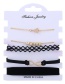 Fashion Black Arrow&lace Decorated Bracelet(5pcs)