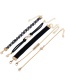 Fashion Black Arrow&lace Decorated Bracelet(5pcs)