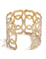 Fashion Gold Color Pure Color Design Hollow Out Bracelet