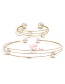 Fashion Gold Color Pearls Decorated Multi-layer Choker&bracelet(2pcs)