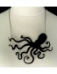 Fashion Black Octopus Pendant Decorated Necklace