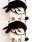 Fashion Black+white Skull Pendant Decorated Necklace