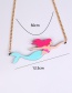 Fashion Gold Color Cartoon Mermaid Pendant Decorated Necklace