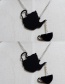 Fashion Black Teapot Pendant Decorated Necklace