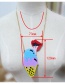 Fashion Multi-color Tongue&ice Cream Pendant Decorated Necklace