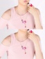 Fashion Pink Flamingo Pendant Decorated Necklace