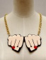 Fashion Apricot Fists Pendant Decorated Necklace