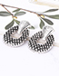 Fashion Silver Color Hollow Out Design Oval Shape Earrings