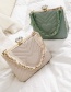 Lovely Green Heart Pattern Decorated Pure Color Bag