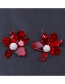 Elegant Pink Flower&ball Decorated Earrings