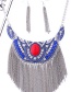 Elegant Blue Long Tassel Decorated Jewelry Sets