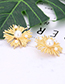 Fashion Gold Color Pearls Decorated Geometric Shape Earrings