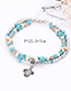 Fashion Blue Owl&starfish Decorated Double Layer Bracelet