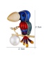 Elegant Multi-color Bird&pearls Decorated Simple Brooch