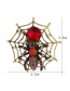 Exaggerated Gold Color Spider Shape Decorated Simple Brooch