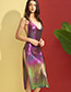 Fashion Multi-color Multi-color Decorated Suspender Dress