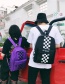 Fashion Black Grids Pattern Decorated Backpack