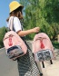 Fashion Pink Portrait Pattern Decorated Backpack