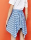 Fashion Blue Stripe Pattern Decorated Skirt