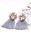 Fashion Brown Tassel Decorated Earrings