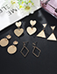 Fashion Gold Color Rhombus Shape Decorated Earrings