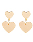 Fashion Gold Color Rhombus Shape Decorated Earrings