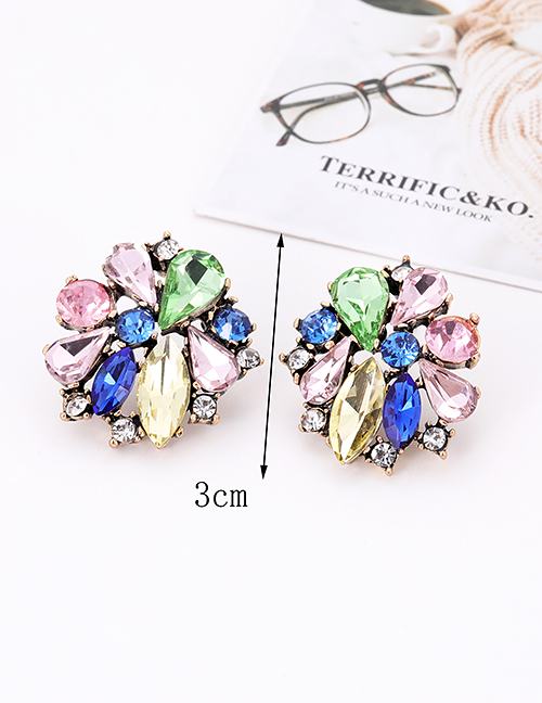 Fashion White Waterdrop Shape Decorated Earrings