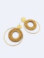 Fashion Yellow Round Shape Decorated Earrings