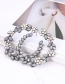 Fashion Gray Full Diamond Decorated Earrings