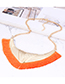Fashion Yellow Tassel Decorated Necklace