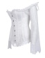 Fashion White Pure Color Decorated Corset