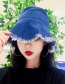 Fashion Navy Pure Color Decorated Hat