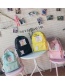 Fashion Black Ice Cream Pattern Decorated Backpack
