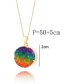 Simple Multi-color Round Shape Decorated Necklace