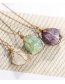 Simple Purple Steone Decorated Necklace