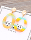Fashion Orange Circular Ring Shape Decorated Earrings