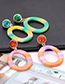 Fashion Orange Circular Ring Shape Decorated Earrings