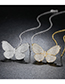 Fashion Silver Color Butterfly Shape Decorated Necklace